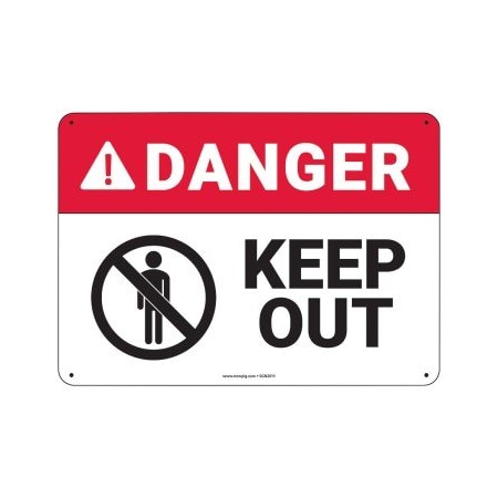 Pig PIG Danger Keep Out Sign 10" x 7" Plastic 10" L x 7" H SGN2011-7X10-PLS